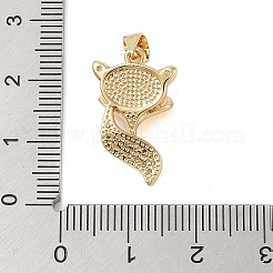 Brass Micro Pave Clear Cubic Zirconia Pendants&nbsp;KK-I712-33G