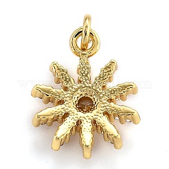 Brass Micro Pave Clear Cubic Zirconia Pendants&nbsp;LS-ZIRC-O043-01G