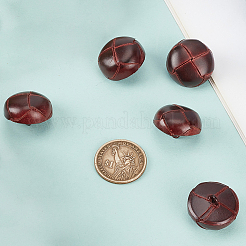 12Pcs 1-Hole Cowhide Shank Buttons&nbsp;BUTT-CL0001-06A