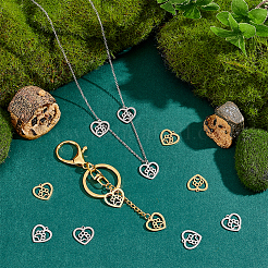 20Pcs 2 Colors 201 Stainless Steel Pendants&nbsp;STAS-UN0045-46