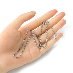 304 Stainless Steel Rope Chain Necklace for Men Women&nbsp;NJEW-YW0001-08