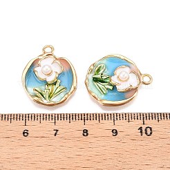 Rack Plating Alloy Enamel Pendants&nbsp;LS-ENAM-N056-413