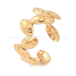 304 Stainless Steel Open Cuff Rings for Women&nbsp;RJEW-A056-02G