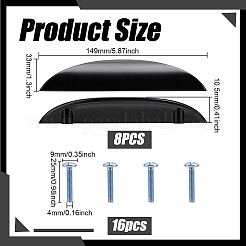 Half Oval Alloy Drawer Knob Pull Handles&nbsp;FIND-WA0001-18