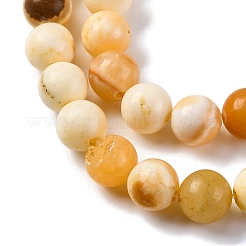 Natural Yellow Jade Beads Strands&nbsp;G-F591-17-8MM