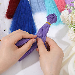 8Pcs 8 Colors PP Doll Wig Hair&nbsp;AJEW-GL0002-34A