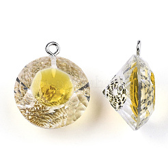 Transparent Epoxy Resin Pendants&nbsp;LS-CRES-N025-11C