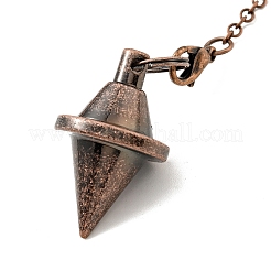 Brass Cable Chain Pointed Dowsing Pendulums&nbsp;HJEW-D004-04R