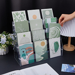 4-Tier Acrylic & PVC Organizer Display Riser Holder for Postcards Brooches&nbsp;ODIS-WH0108-041B