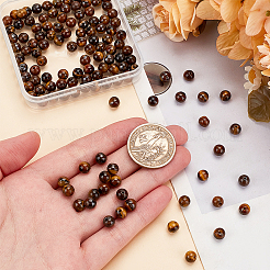 Grade AB Natural Tiger Eye Round Beads Strands&nbsp;G-OC0001-78A