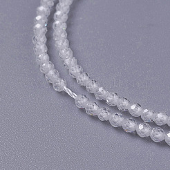 Cubic Zirconia Beads Strands&nbsp;G-F596-48I-3mm