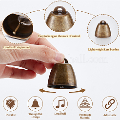 Tibetan Style Iron Bell Pendants&nbsp;LS-FIND-WH0034-22AB