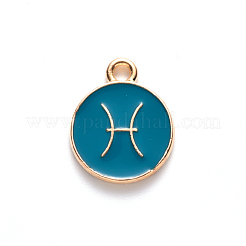 Alloy Enamel Pendants&nbsp;X-ENAM-S124-01B-05H