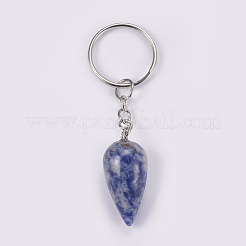 Natural Blue Spot Jasper Keychain&nbsp;KEYC-P041-B011
