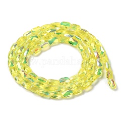 Transparent Electroplate Glass Beads Strands&nbsp;GLAA-Q099-G01-11