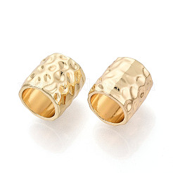 Textured Rack Plating Alloy Large Hole Beads&nbsp;PALLOY-T091-43G