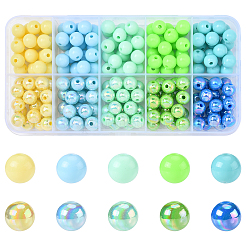 200Pcs 10 Colors Opaque Acrylic Beads&nbsp;MACR-YW0003-77