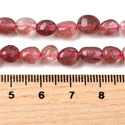 Natural Strawberry Quartz Nuggets Beads Strands&nbsp;G-J335-17