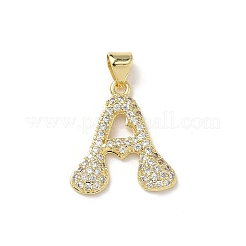 Brass Micro Pave Cubic Zirconia Pendants&nbsp;KK-L243-32G