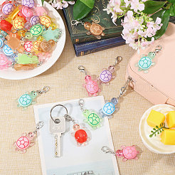 24Pcs 6 Colors Resin Pendant Decorations&nbsp;HJEW-CA00094