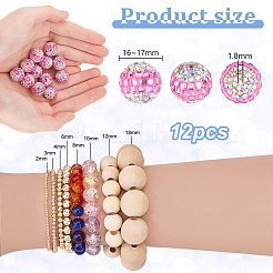 12Pcs Polymer Clay Rhinestone Beads&nbsp;RB-PH0001-46