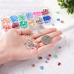 240Pcs 12 Color Transparent Glass Cabochons&nbsp;GGLA-CD0001-10