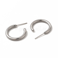 Non-Tarnish 304 Stainless Steel Ring Stud Earrings&nbsp;EJEW-C004-12A-P