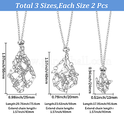 2 Bags 304 Stainless Steel Macrame Pouch Necklace Making for Gemstone Nuggets&nbsp;NJEW-SC0001-86