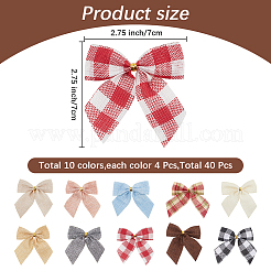 40Pcs 10 Colors Non-woven Fabrics Bowknots&nbsp;DIY-GF0011-11
