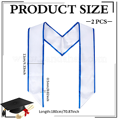 2Pcs Satin Graduation Sash Honor Stole Scarf for Men Women&nbsp;AJEW-MA0001-38B
