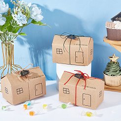 Kraft Paper Small House Gift Storage Boxes&nbsp;LS-CON-WH0088-54