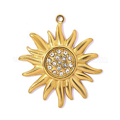 304 Stainless Steel & Rhinestone Pendants&nbsp;STAS-OY017-22G