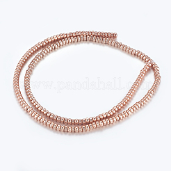 Non-magnetic Synthetic Hematite Beads Strands&nbsp;G-P338-26B-2x3mm-MRG