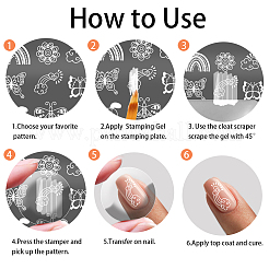 Stainless Steel DIY Nail Art Templates&nbsp;MRMJ-WH0092-060
