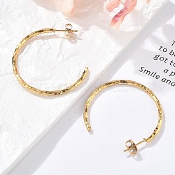 304 Stainless Steel C-Shaped Stud Earrings&nbsp;EJEW-R017-04G-04