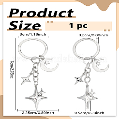 1Pc Star Alloy Keychains&nbsp;KEYC-LP0001-28