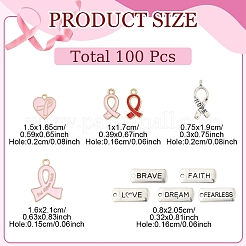 100Pcs 10 Styles Alloy Enamel Pendant Sets&nbsp;FIND-YW0006-82