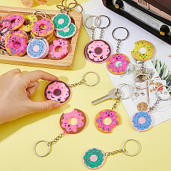 60Pcs 6 Styles Zinc Alloy Keychains&nbsp;KEYC-FH0001-71