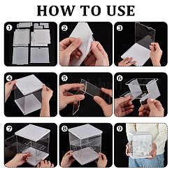 3-Tier Transparent Acrylic Minifigures Display Case&nbsp;ODIS-WH0043-68B