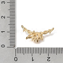 Brass Pave Clear Cubic Zirconia Pendants&nbsp;KK-K427-05A-G