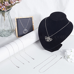 12Pcs 304 Stainless Steel Round Snake Chain Necklaces Set&nbsp;NJEW-SC0001-11