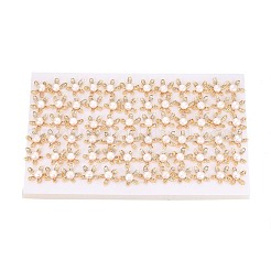Flower Brass Micro Pave Cubic Zirconia Stud Earrings&nbsp;PEAR-N017-07H