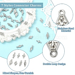 35Pcs 7 Styles 304 Stainless Steel Links&nbsp;STAS-YW0011-24