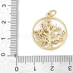 Rack Plating Brass Micro Pave Cubic Zirconia Pendants&nbsp;KK-H509-19G-02