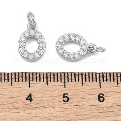 SHEGRACE Brass Micro Pave Clear Cubic Zirconia Pendants&nbsp;XGRQ29114-394P-O