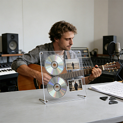 Acrylic Display Stands for CD&nbsp;ODIS-WH0043-305A