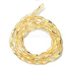 Transparent Electroplate Glass Beads Strands&nbsp;GLAA-K064-05A-HP01