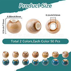 2 Sets 2 Colors Handmade Porcelain Beads&nbsp;PORC-SC0001-55