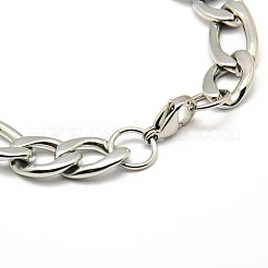 Tarnish Resistant Trendy 304 Stainless Steel Figaro Chain Bracelets&nbsp;STAS-A028-B018P