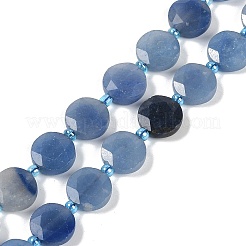 Dyed & Heated Natural Blue Aventurine Beads Strands&nbsp;G-C116-A57-01